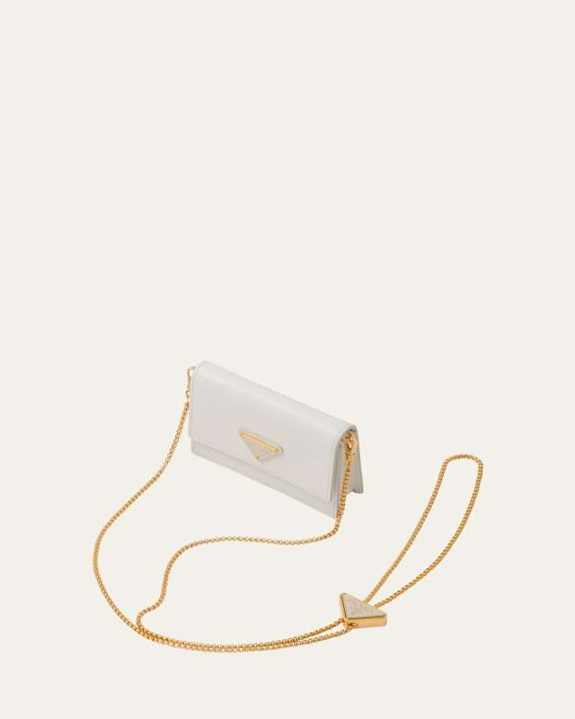 Flap Leather Wallet on Chain